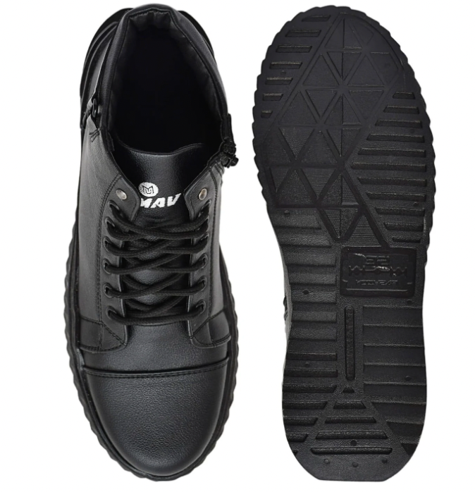 Mens Black Korean Style Sneakers