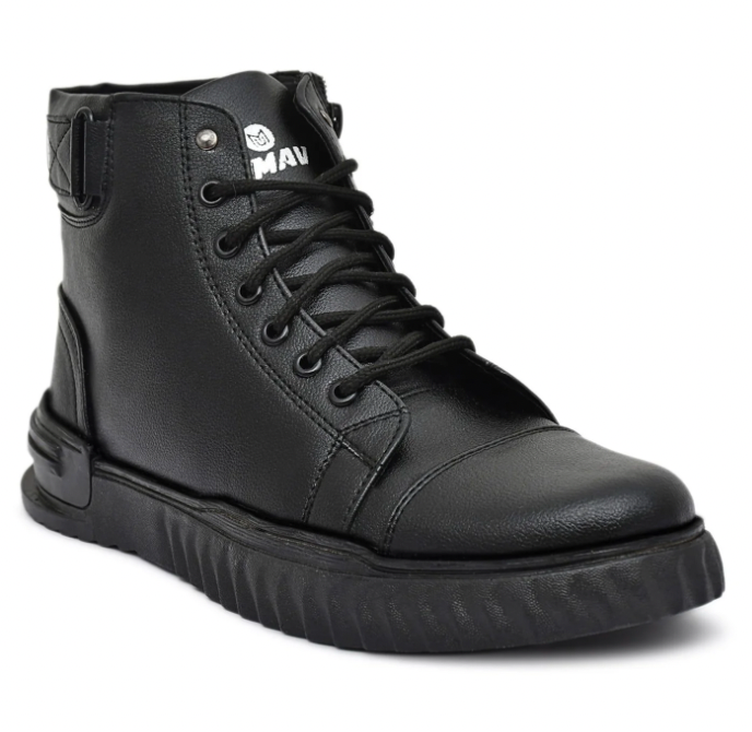 Mens Black Korean Style Sneakers